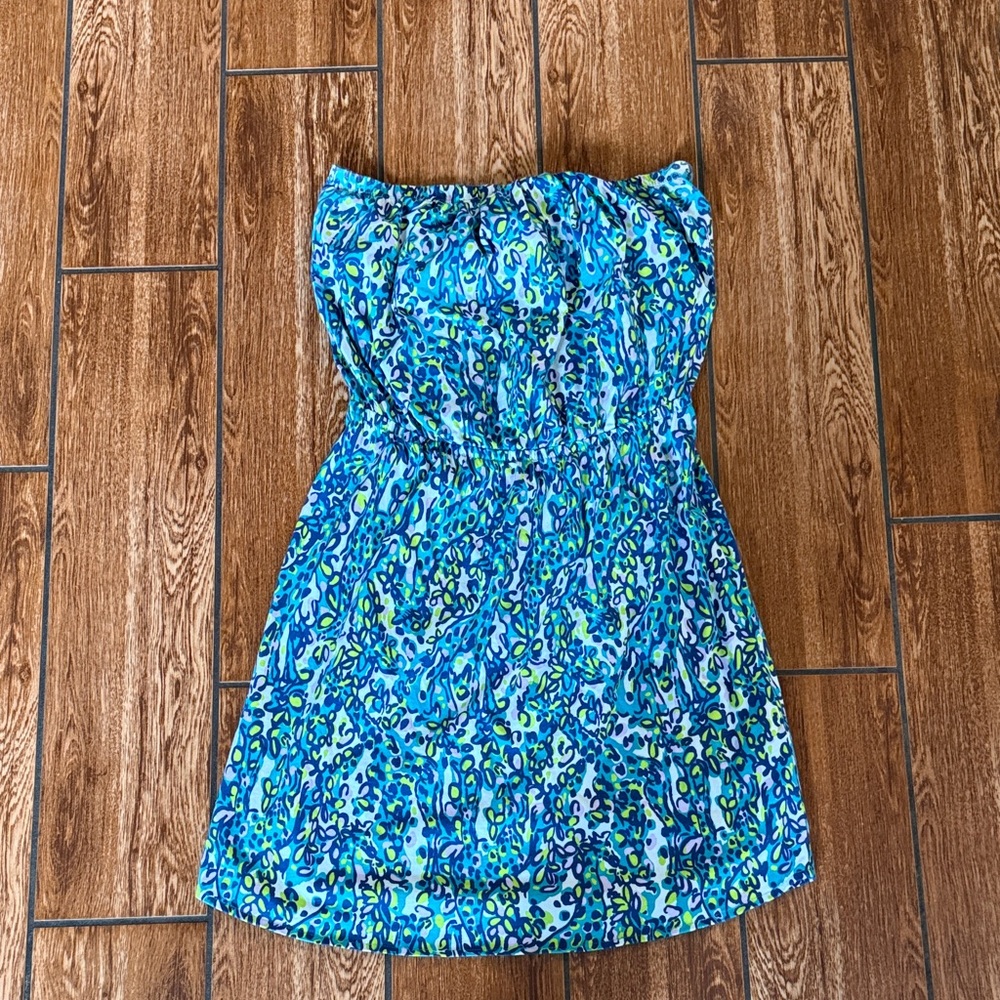 Lilly Pulitzer Giraffe Print Strapless Dress